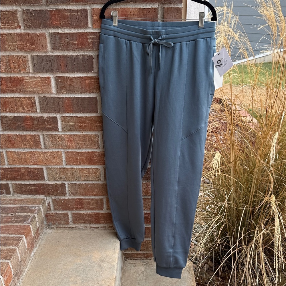 Mono b Ladies XL Gray Drawstring Jogger Pants